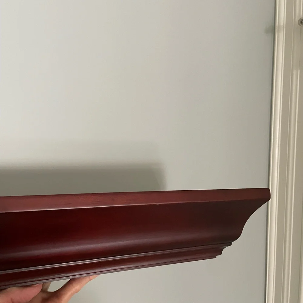 Floating Faux Wood Wall Shelf (1) 18x5x3 1 cherry Display Shelf